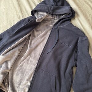 Vintage And1 fleece lined zip up hoodie sweatshirt